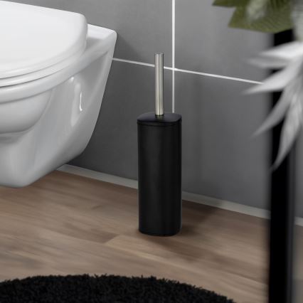 WENKO 24778100 - Brosse WC ALASSIO 9,3x39,2 cm inox/noir