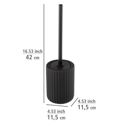 WENKO 24805100 - Brosse WC BELLUNO 11,5x42 cm noire