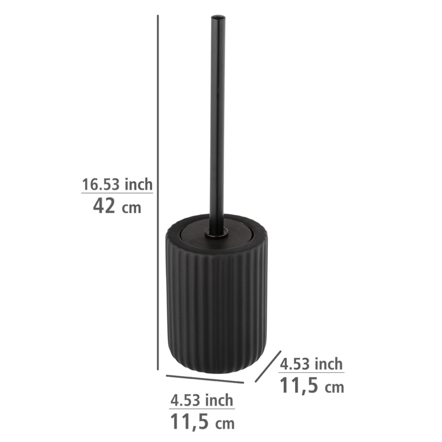 WENKO 24805100 - Brosse WC BELLUNO 11,5x42 cm noire