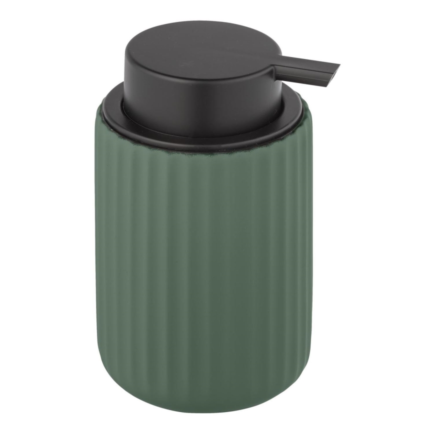 WENKO 24807100 - Distributeur de savon BELLUNO 8 x 13,5 cm vert/noir