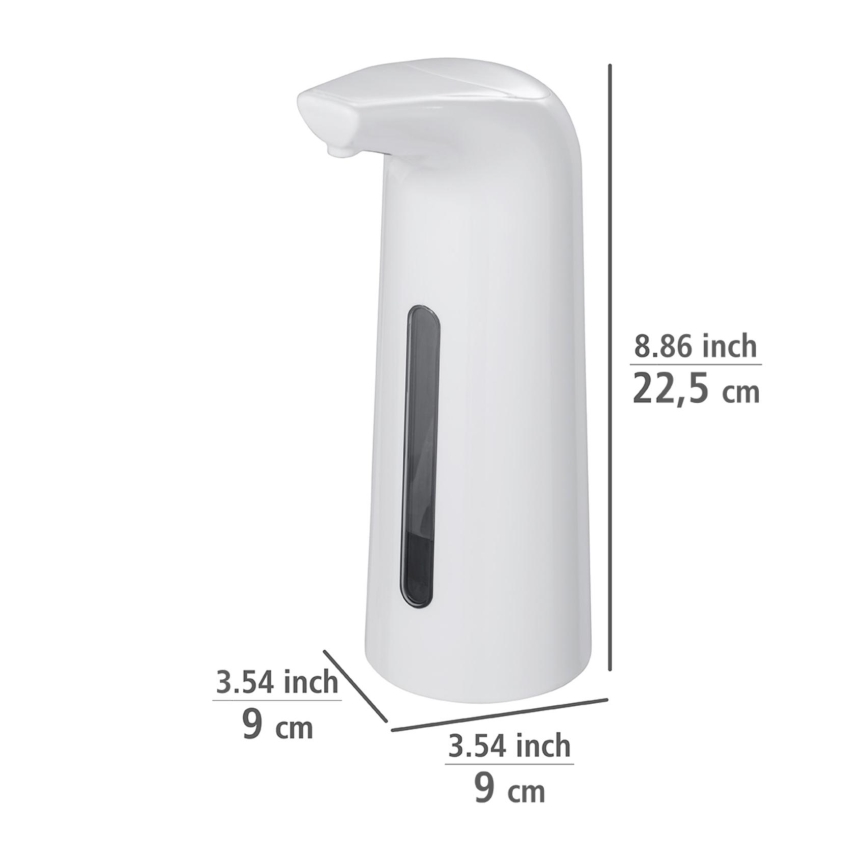 WENKO 24841100-Distributeur de savon LARINO 9x21,5 cm blanc