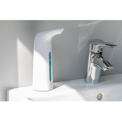 WENKO 24841100-Distributeur de savon LARINO 9x21,5 cm blanc