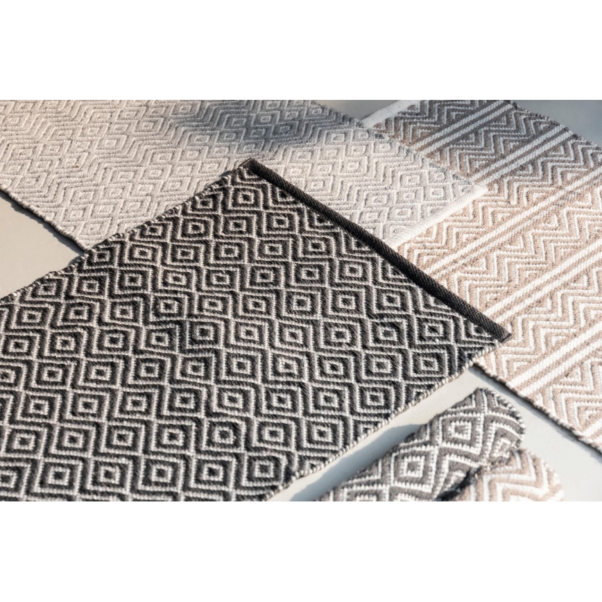 WENKO 24868100-Tapis SHAKI 50x80 cm beige/blanc