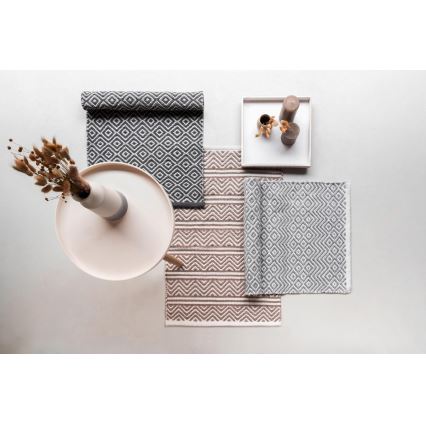 WENKO 24868100-Tapis SHAKI 50x80 cm beige/blanc