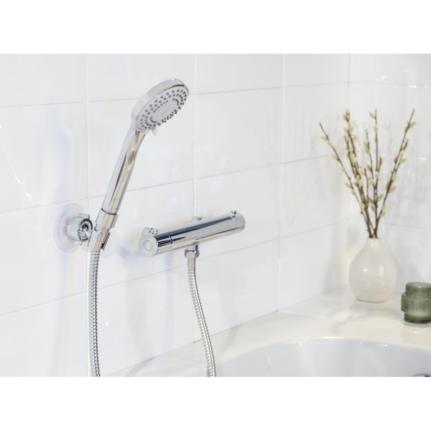 WENKO 24918100 - Tête de douche BASIC LINE 9,5x9,5 cm chrome brillant/argenté