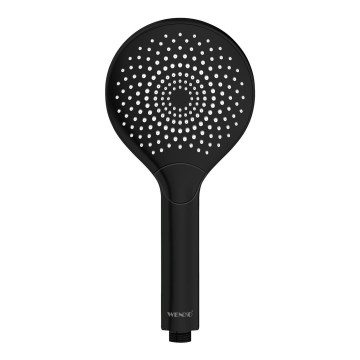 WENKO 24925100 - Tête de douche WATERSAVING SYSTEM Ø 12 cm noire