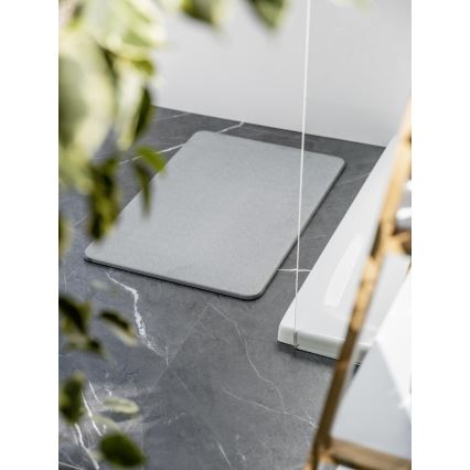 WENKO 24936100-Tapis de bain SIMI 39x60 cm gris