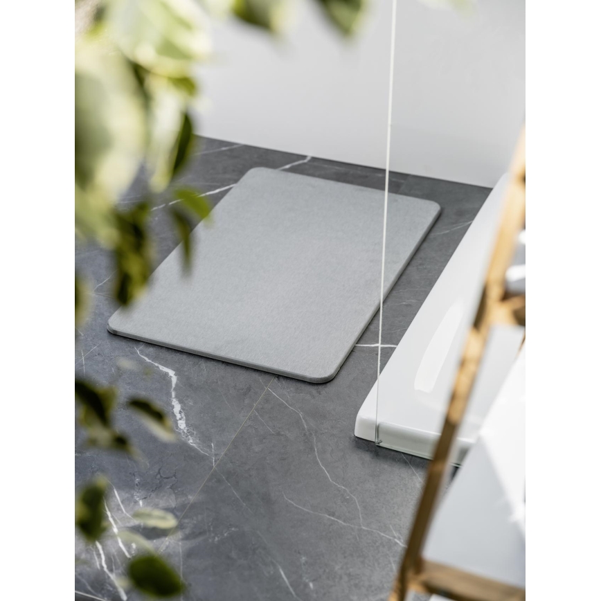 WENKO 24936100-Tapis de bain SIMI 39x60 cm gris