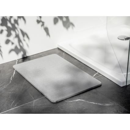WENKO 24936100-Tapis de bain SIMI 39x60 cm gris