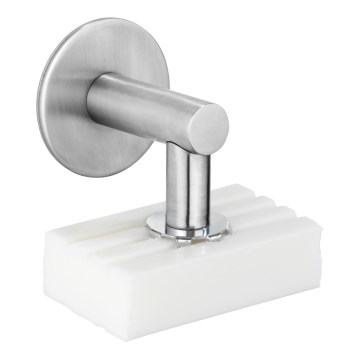 WENKO 24971100-Porte-savon TURBO-LOC 4,5x7 cm argenté