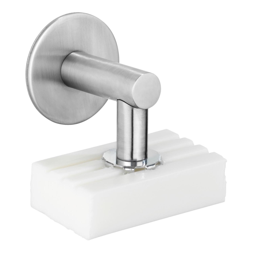 WENKO 24971100-Porte-savon TURBO-LOC 4,5x7 cm argenté