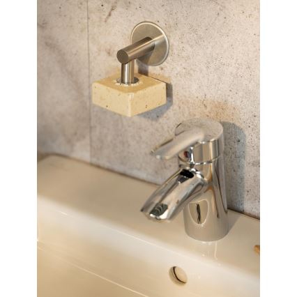 WENKO 24971100-Porte-savon TURBO-LOC 4,5x7 cm argenté