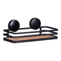 WENKO 24979800-Étagère ALBA 26,5x12,5 cm noire/marron