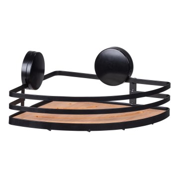 WENKO 24980800-Étagère ALBA 27,3x21 cm noire/marron
