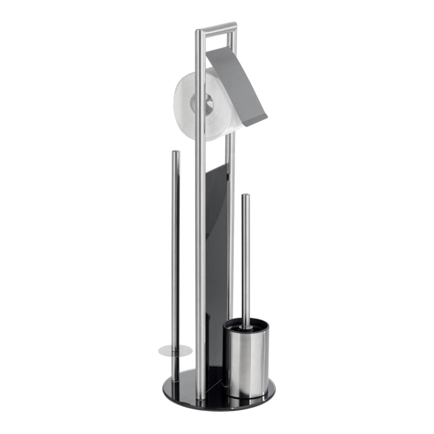 WENKO 24981800 - ensemble WC RAVINA 20x70 cm inox/argenté
