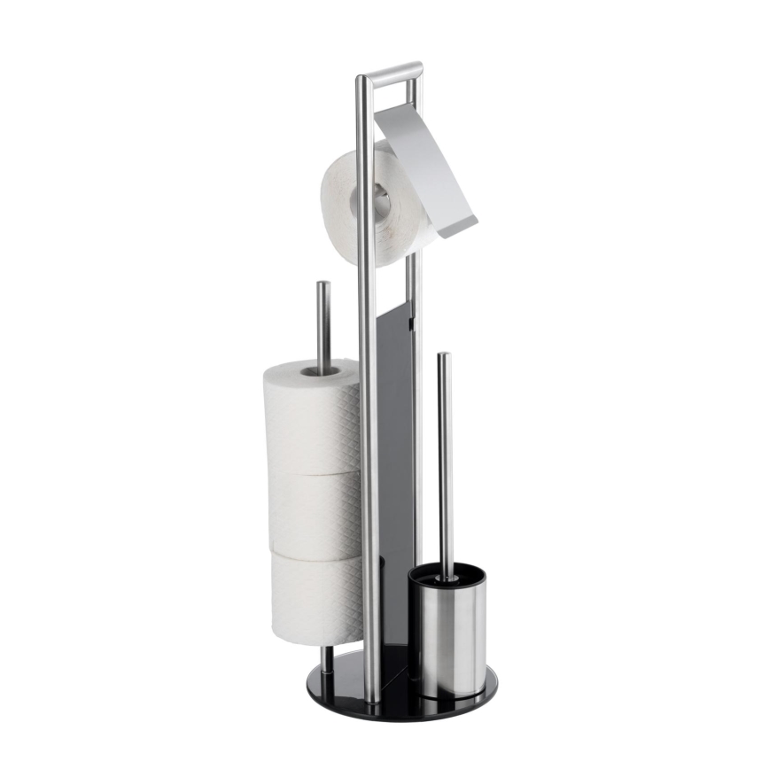 WENKO 24981800 - ensemble WC RAVINA 20x70 cm inox/argenté