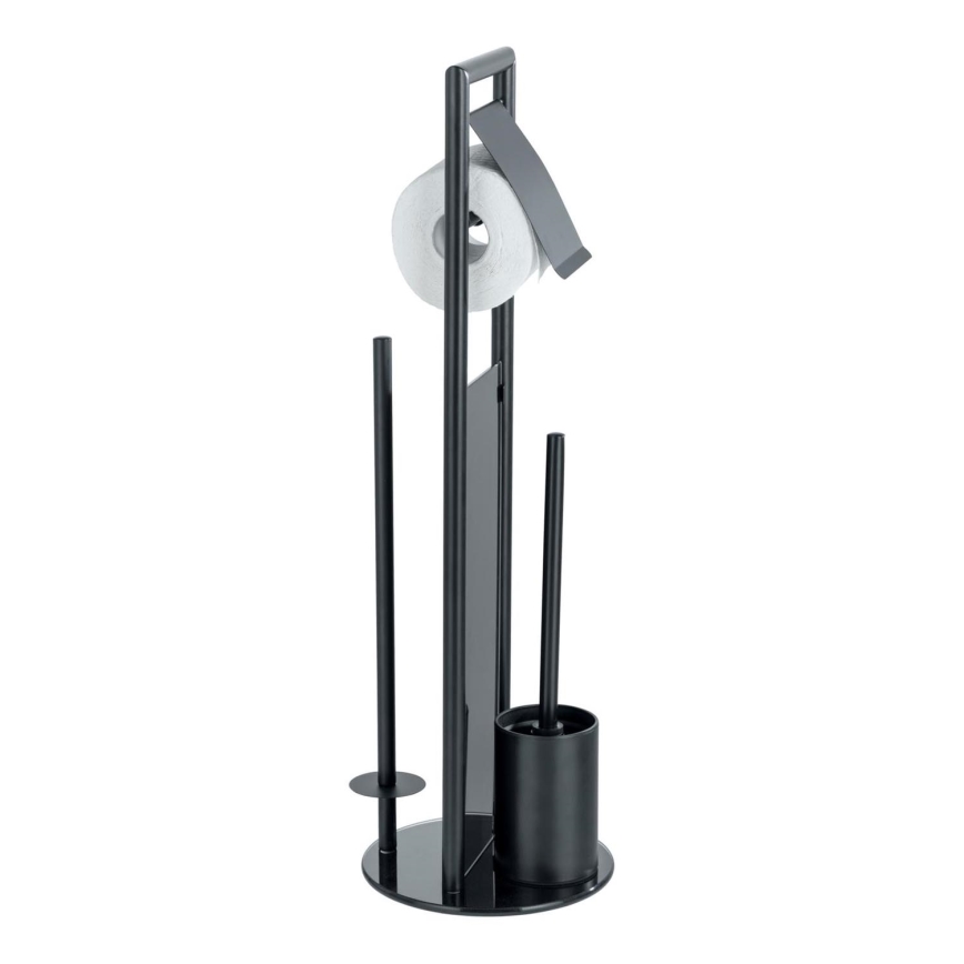 WENKO 24982800 - Ensemble WC RAVINA 20x70 cm inox/noir
