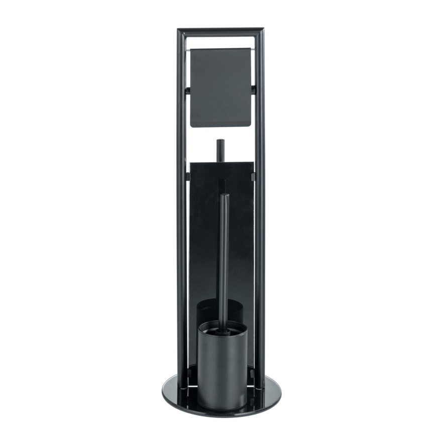 WENKO 24982800 - Ensemble WC RAVINA 20x70 cm inox/noir