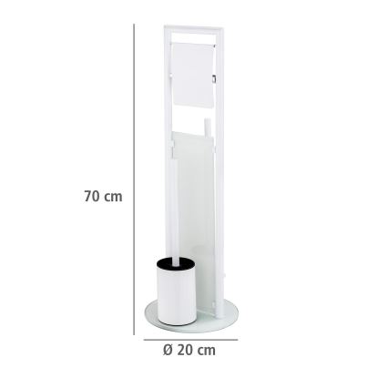 WENKO 24983800 - Ensemble WC RAVINA 20x70 cm inox/blanc
