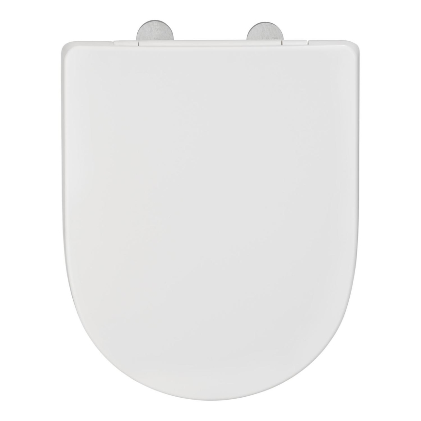 WENKO 24988100-WC Abattant WC EXCLUSIVE 45x36,5 cm blanc/argenté
