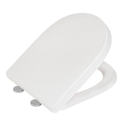 WENKO 24988100-WC Abattant WC EXCLUSIVE 45x36,5 cm blanc/argenté
