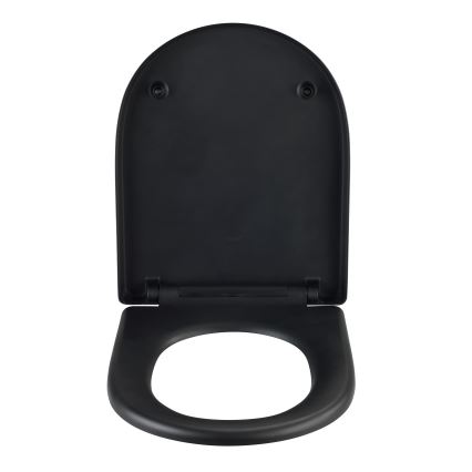 WENKO 24989100-WC Abattant WC EXCLUSIF 36,5x45 cm noir/argenté