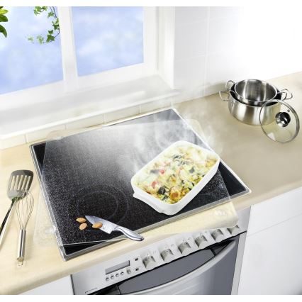 WENKO 2511910800 - Plaque de recouvrement 50 x 56 cm, transparente/grise
