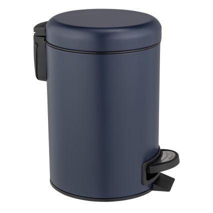 WENKO 25153100 - Poubelle LEMAN 17x25 cm bleu/noir