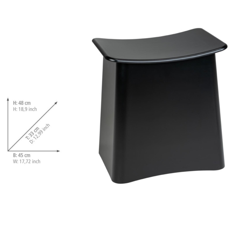 WENKO 25157100 - Tabouret WING 45x48 cm noir