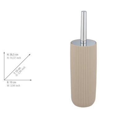 WENKO 25185100 - Brosse WC AGROPOLI 10x36,5 cm beige