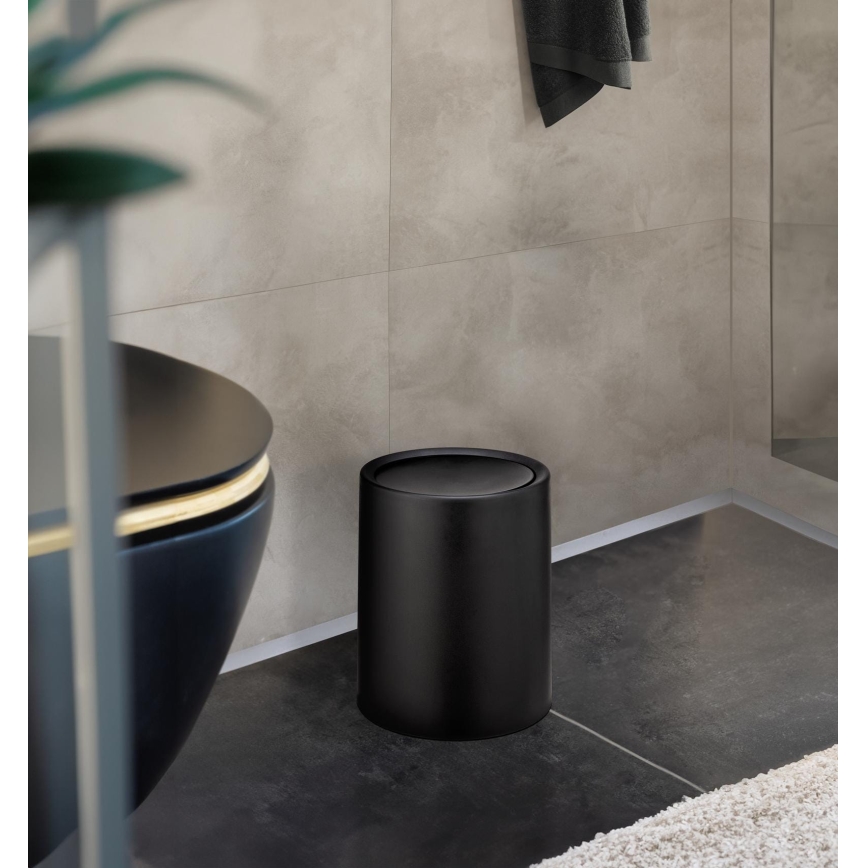 WENKO 25208100 - Corbeille ATRI 21 x 25,5 cm noire