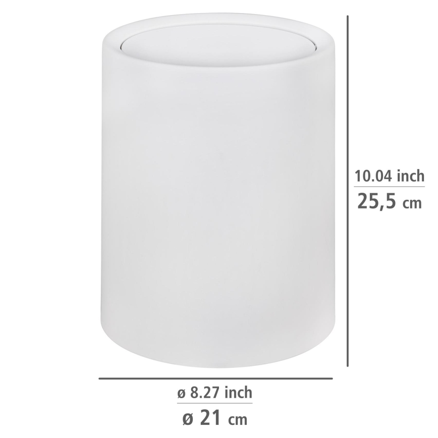 WENKO 25209100 - Corbeille ATRI 21x25,5 cm blanche