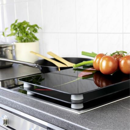 WENKO 2521380100 - Couvercle de plaque de cuisson 30 x 52 cm multicolore/gris/transparent