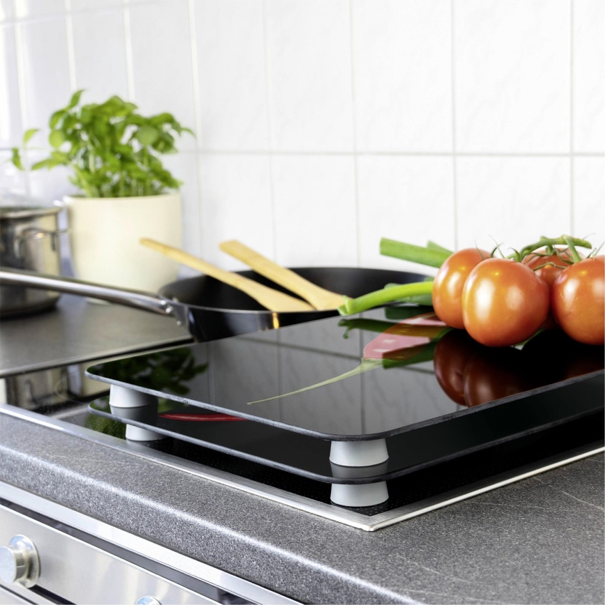 WENKO 2521380100 - Couvercle de plaque de cuisson 30 x 52 cm multicolore/gris/transparent