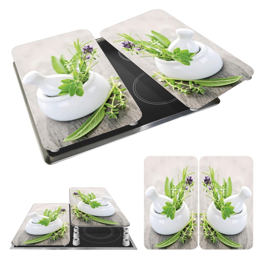 WENKO 2521420100 - Couvercle pour plaque de cuisson 52x30 cm multicolore/gris/transparent