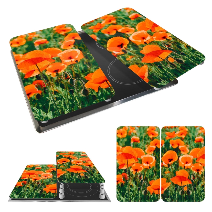 WENKO 2521434500 - Couvercle décoratif 30x52 cm - motif FLEUR/PLANTE, multicolore