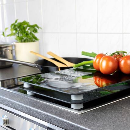 WENKO 2521482100 - Couvercle pour cuisinière 52 x 30 cm multicolore/gris/transparent