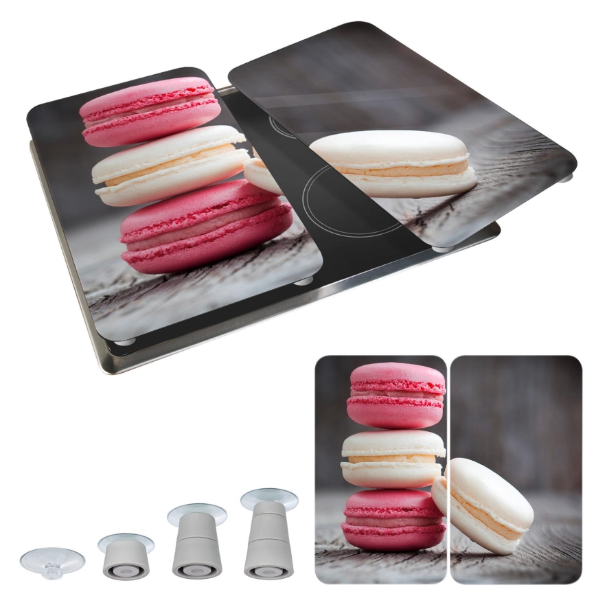 WENKO 2521496100 - Couvercle protecteur pour plaque de cuisson 52x30 cm multicolore/gris/transparent