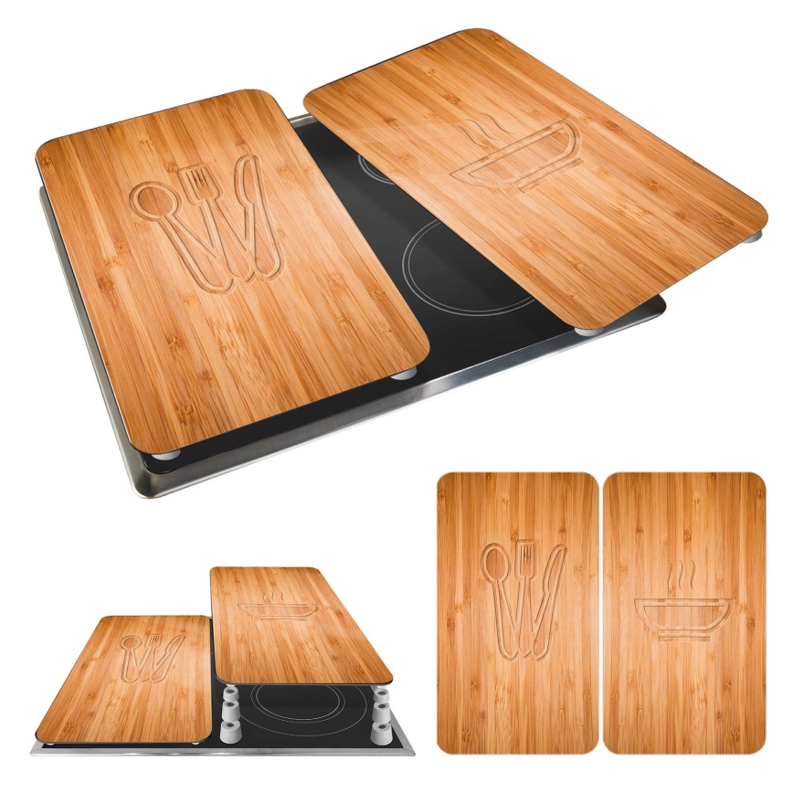 WENKO 2521497100 - Couvercle pour cuisinière 52x30 cm multicolore/gris/transparent