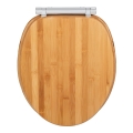 WENKO 25224100 - Abattant WC BAMBOUSA 34,5x40,5 cm brun/argenté