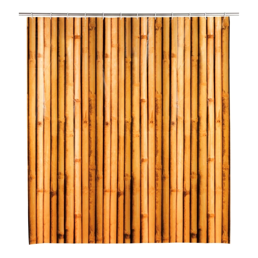 WENKO 25233100 - Rideau de douche BAMBUSA 180x200 cm marron