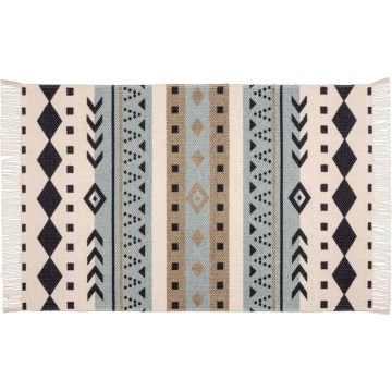 WENKO 25277100-Tapis en coton recyclé 80 x 50 cm multicolore