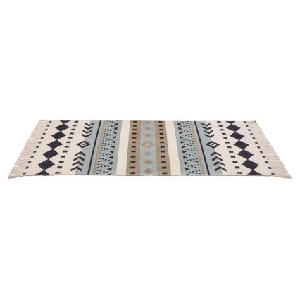 WENKO 25277100-Tapis en coton recyclé 80 x 50 cm multicolore