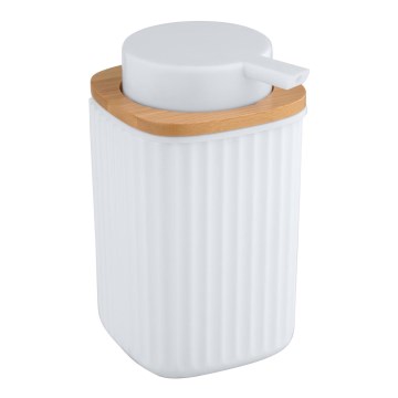 WENKO 25294100 - Distributeur de savon ROTELLO 8,9 x 12,7 cm blanc/marron