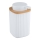 WENKO 25294100 - Distributeur de savon ROTELLO 8,9 x 12,7 cm blanc/marron
