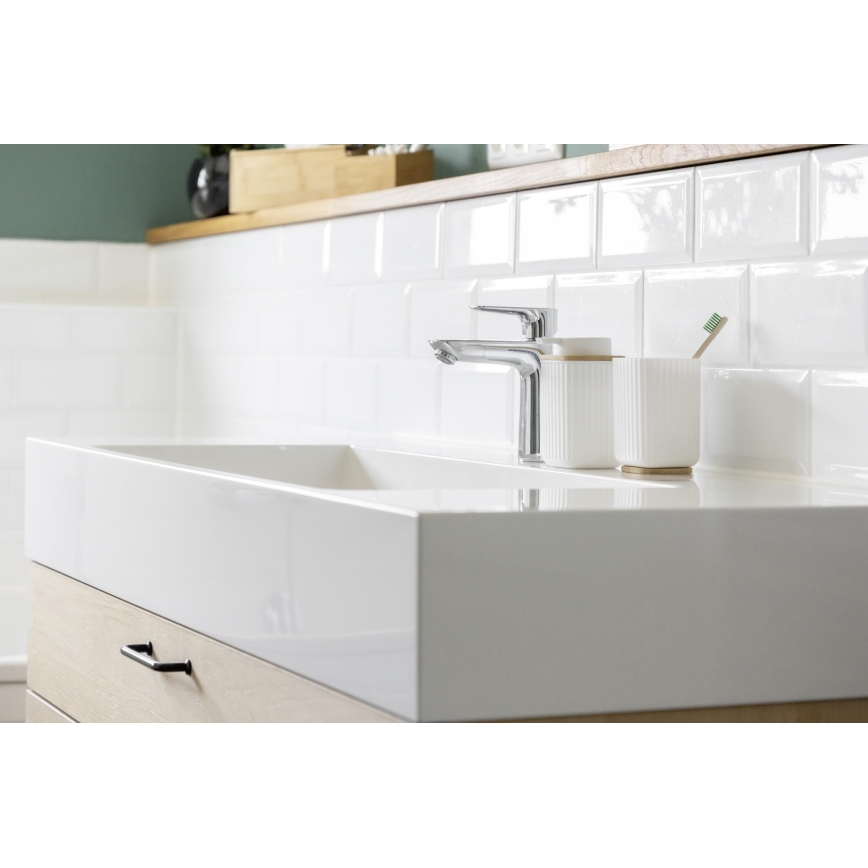 WENKO 25294100 - Distributeur de savon ROTELLO 8,9 x 12,7 cm blanc/marron