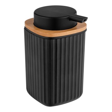 WENKO 25298100 - Distributeur de savon ROTELLO 8,9x12,7 cm noir/marron