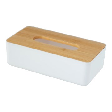 WENKO 25318100 - Boîte à cosmétiques ROTELLO 24 x 12,7 cm blanc/marron