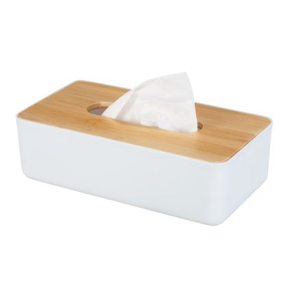 WENKO 25318100 - Boîte à cosmétiques ROTELLO 24 x 12,7 cm blanc/marron