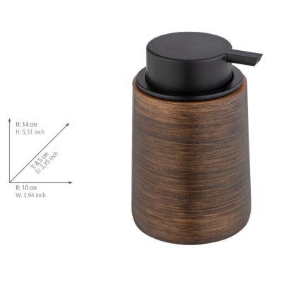 WENKO 25352100 - Distributeur de savon PALENA 10x14 cm bronze